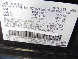 2009 MITSUBISHI GALANT ES 2.4 AT 203952